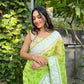 Vamsee Palak Saavi Green Organza Saree - Swadesiicart