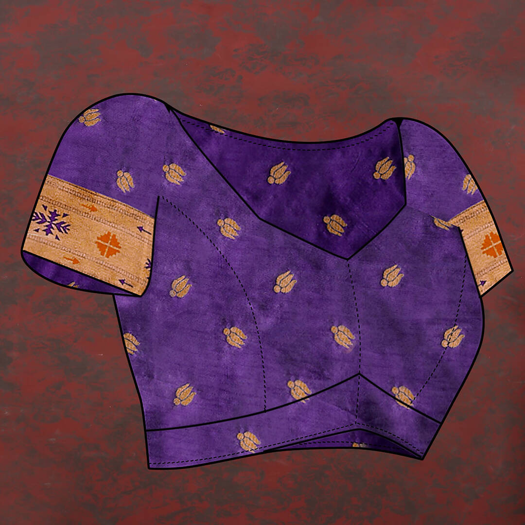 Lorenvalley Fashion Purple Soft Paithani Silk Woven Design Copper Zari Meenakari Weaving Saree - Swadesiicart