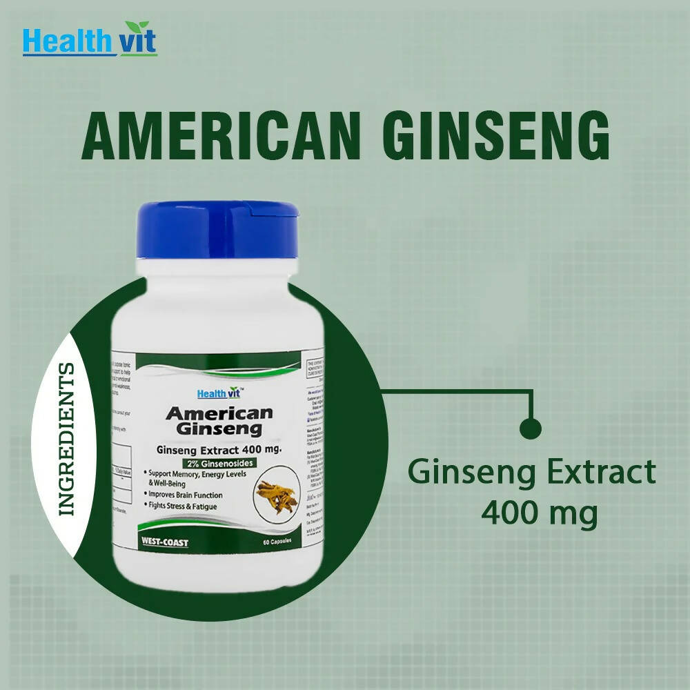 Healthvit American Ginseng Capsules - Swadesiicart