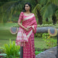 Vishnu Weaves Women's Rani Pink Organza Silk Zari Woven Saree with Blouse - Swadesiicart