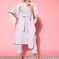 Ahalyaa Women Floral Poly Crepe Belted Detail Kurta Set | Swadesiicart