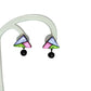 Terracotta Triangle Ear Studs With Drops
