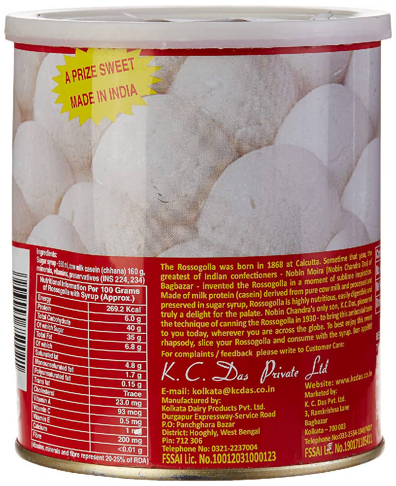 K. C. Das Rossogolla | Swadesiicart