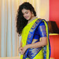 DEIANA'S Beautiful Designer Golden zari Soft Lichi Silk Saree - Yellow - Swadesiicart