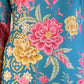 Juniper Women's Blue Rayon Floral Printed Straight Kurta - Swadesiicart