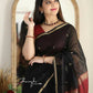 DEIANA'S Beautiful Designer Golden zari Soft Cotton Saree - Navy Blue - Swadesiicart