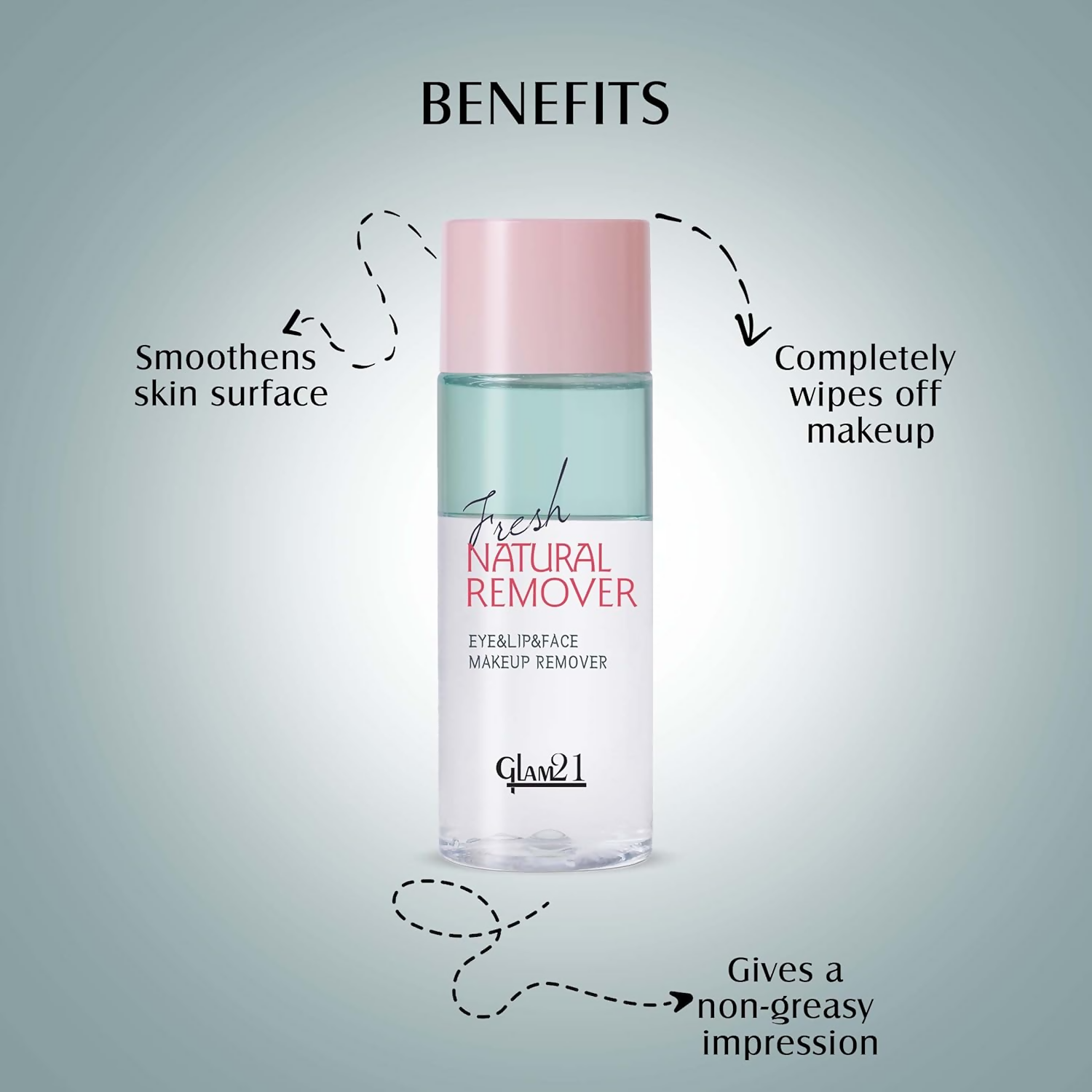 Glam21 Makeup Remover For Water-Proof & Long Lasting Makeup - Green - Swadesiicart