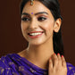 Ruby Raang Green Double Teardrop Kundan Maang Tikka with Meenakari | Swadesiicart