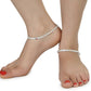 AanyaCentric Gold-Polished Mangalsutra Pendant Earring Set & Silver Plated Anklet