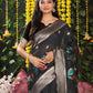 Shree Shyam Fashion Linen Cotton Black Saree