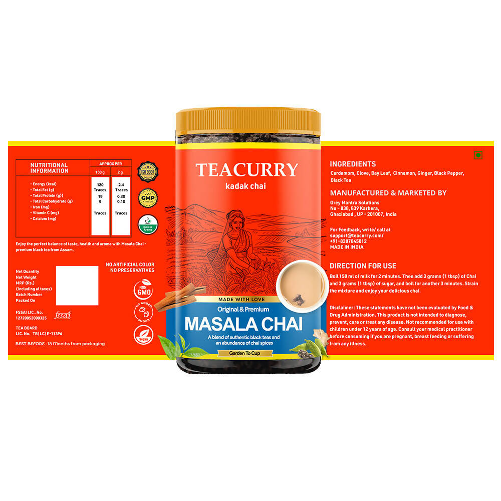 Teacurry Masala Chai Powder - Swadesiicart