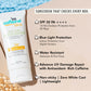 mCaffeine Sun Fix Daily Glow Green Tea Sunscreen SPF 50 PA++++ with Niacinamide, Lightweight & No White Cast - Swadesiicart