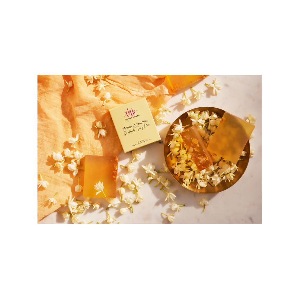 The Herb Boutique Mogra & Jasmine Glycerine Soap Bar - Swadesiicart