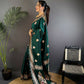 Joban Fashion Banarasi Deep Teal Woven Soft Silk Saree | Swadesiicart