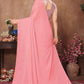 Aafreen Partywear Designer Peach Rangoli Silk Fancy Saree