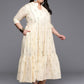 Ahalyaa Women's Traditional wear Ethnic Dress - Off White | Swadesiicart