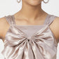 Lil Drama Glam Up Girls Grey Pant With Satin Top Party Co-Ordinate Set - Swadesiicart