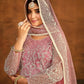 Anaita Pink Embroidered Net Anarkali Suit
