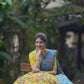 DEIANA'S Beautiful Pure Digital Print Weaving Lehengha Choli - Sky Blue | Swadesiicart