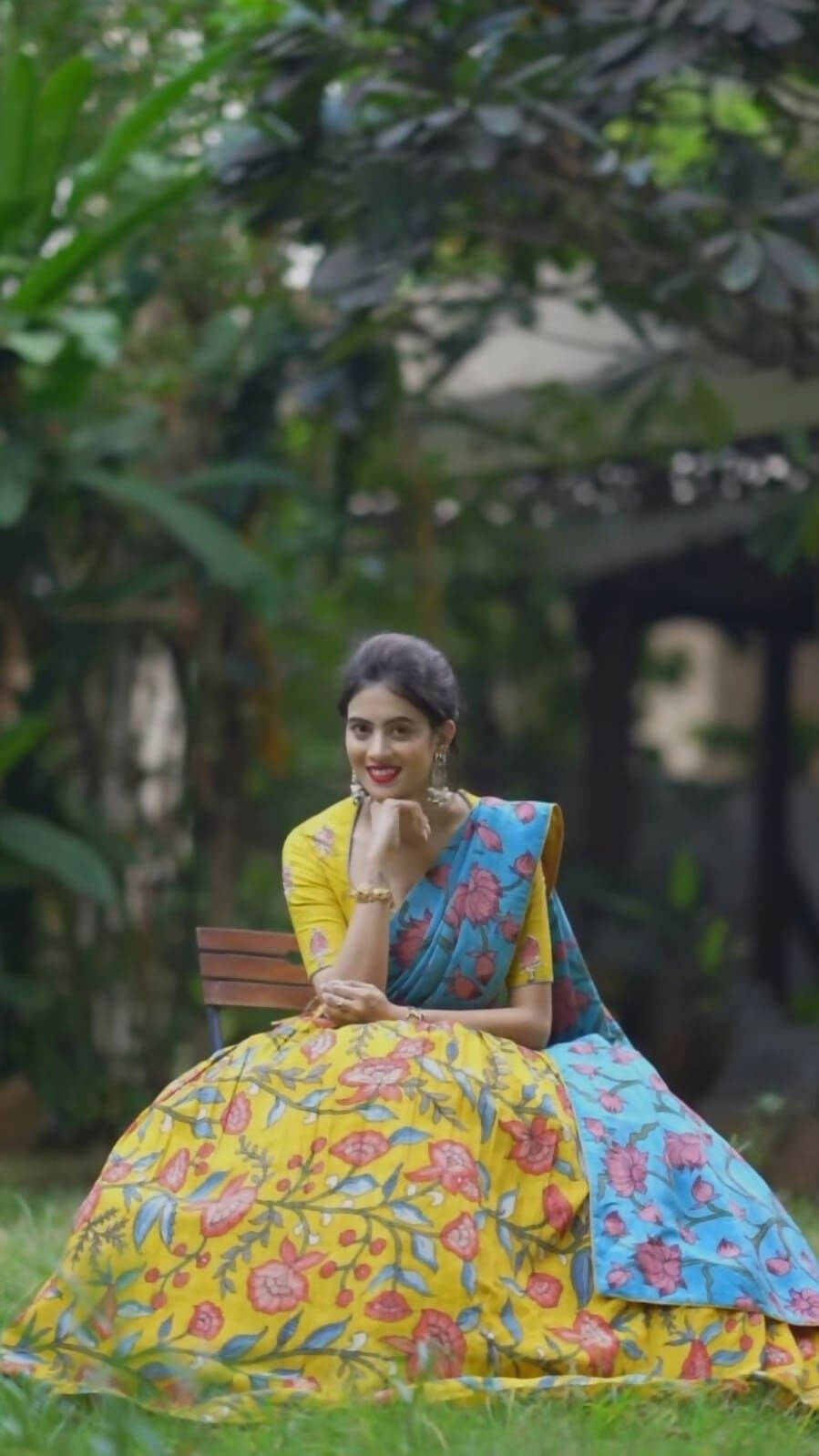 DEIANA'S Beautiful Pure Digital Print Weaving Lehengha Choli - Sky Blue | Swadesiicart