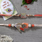 NVR Men Set of 2 Multicolor Stone-Studded Rakhi With Roli Chawal & Chocolate | Swadesiicart