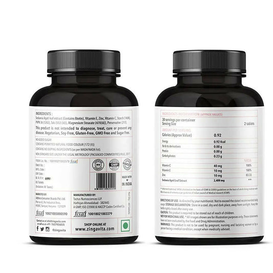 Zingavita Biotin Tablets - Swadesiicart