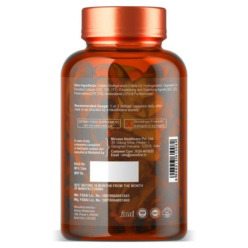 Nutrafirst Salmon Fish Oil Capsules - Swadesiicart