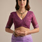 Vishnu Weaves Women's Lavender Muga Cotton Woven Saree with Blouse - Swadesiicart