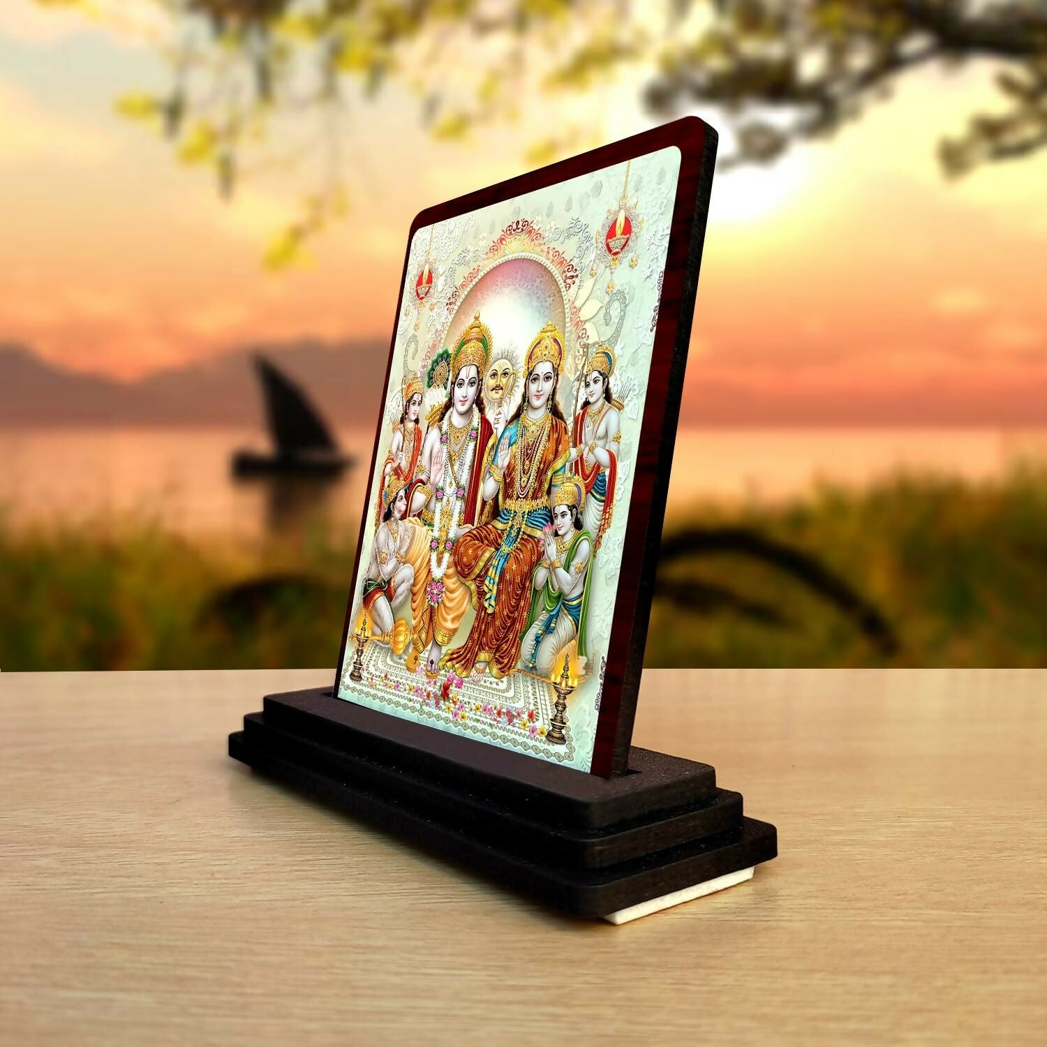 Plan To Gift Ram Darbar Wooden Idol - Swadesiicart