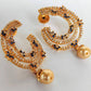 Blue AD Designer Pearl Drop Earrings | Swadesiicart