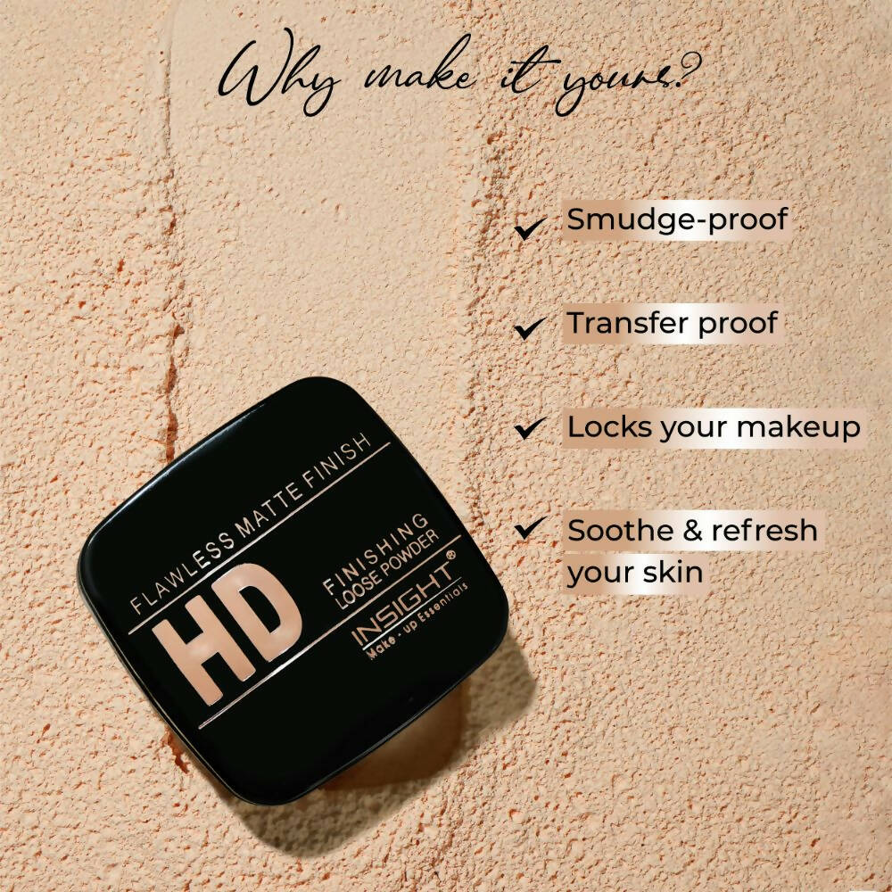 Insight Cosmetics HD Finishing Loose Powder - Light - Swadesiicart