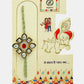 NVR Women & Men Set of 2 Gold Kundan-Studded Handcrafted Wraparound Rakhi Set With Roli Chawal | Swadesiicart