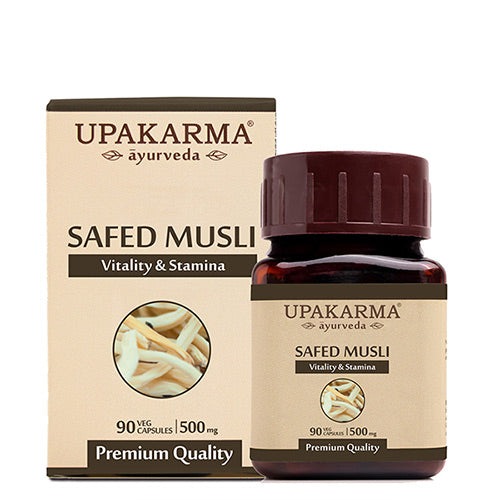 Upakarma Ayurveda Safed Musli Capsules - Swadesiicart
