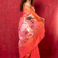 Very Much Indian Exclusive! Handloom Pure Cotton Paithani in Most Traditional Pink with Pichwai Pallu | Swadesiicart