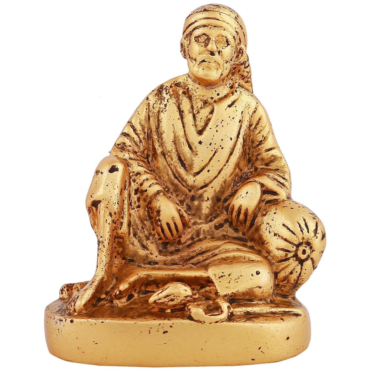 Estele God-Plated Sirdi Wale Sai Baba Idol for Home/Car decor - Swadesiicart