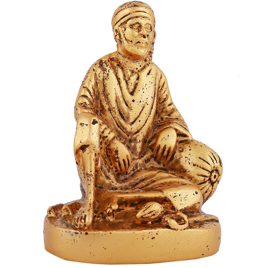 Estele God-Plated Sirdi Wale Sai Baba Idol for Home/Car decor - Swadesiicart