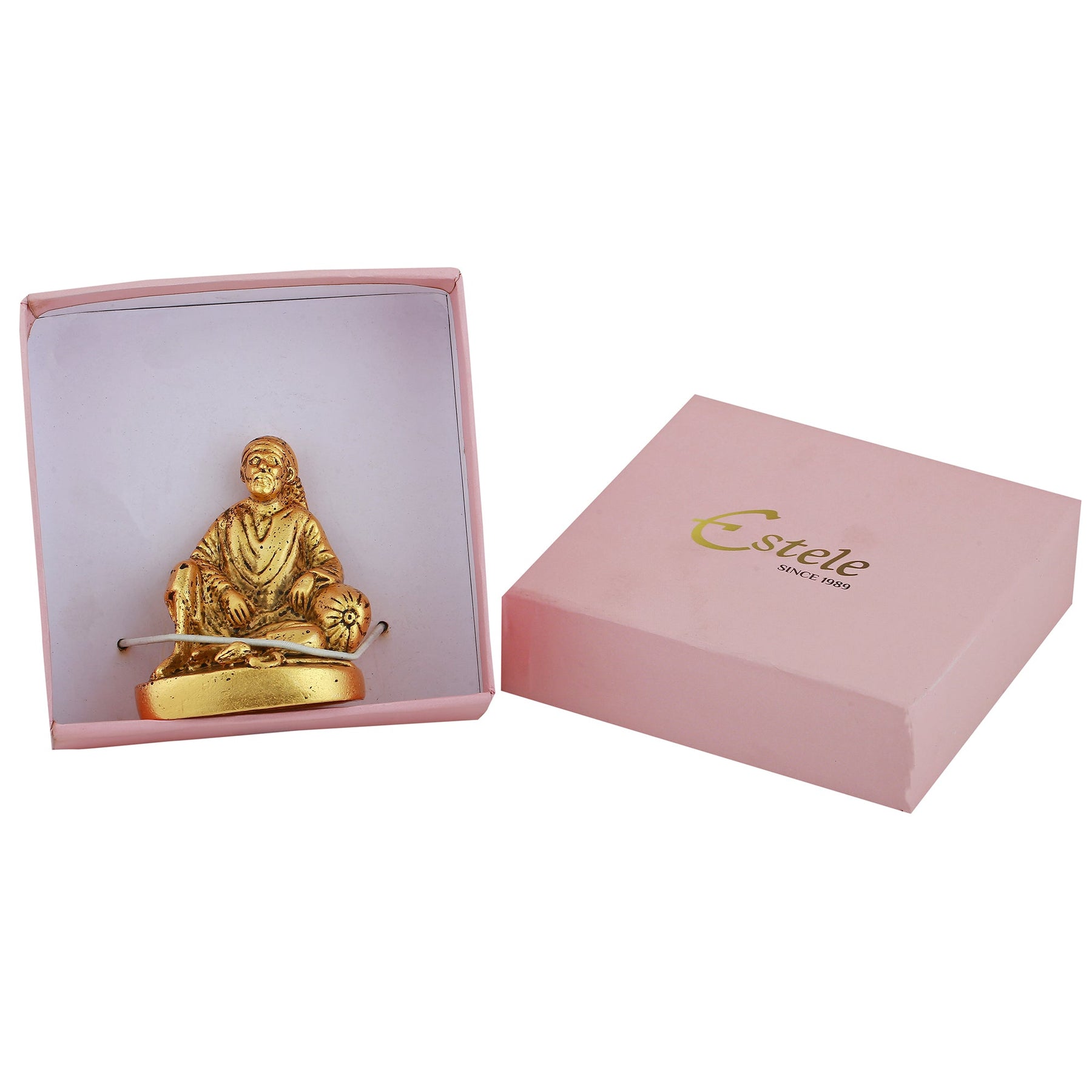 Estele God-Plated Sirdi Wale Sai Baba Idol for Home/Car decor - Swadesiicart