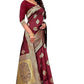 Vamika Weaving Banarasi Jacquard Maroon Kanjivaram Saree | Swadesiicart