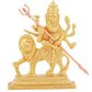 Estele Gold-Polished Durga Ma Idol with sitting on lion for Pooja & Car decor - Swadesiicart