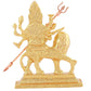 Estele Gold-Polished Durga Ma Idol with sitting on lion for Pooja & Car decor - Swadesiicart