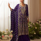 Aarshi Fashions Dark Blue Pure Georgette Full Stitched Suit