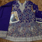 Aarshi Fashions Dark Blue Pure Georgette Full Stitched Suit