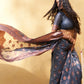 Janasya Dark Grey Chanderi Silk Ethnic Motifs Woven Design Saree | Swadesiicart