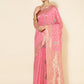 Janasya Light Pink Chanderi Silk Ethnic Motifs Woven Design Saree | Swadesiicart