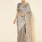 Janasya Grey Chanderi Silk Floral Woven Design Saree | Swadesiicart