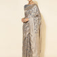Janasya Grey Chanderi Silk Floral Woven Design Saree | Swadesiicart