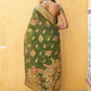 Janasya Mehendi Green Organza Woven Ethnic Kanjeevaram Saree | Swadesiicart