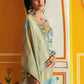 Janasya Grey Banarasi Silk Woven Floral Design Banarasi Saree | Swadesiicart