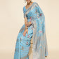 Janasya Sky Blue Chanderi Silk Ethnic Motifs Woven Design Saree | Swadesiicart