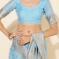 Janasya Sky Blue Chanderi Silk Ethnic Motifs Woven Design Saree | Swadesiicart